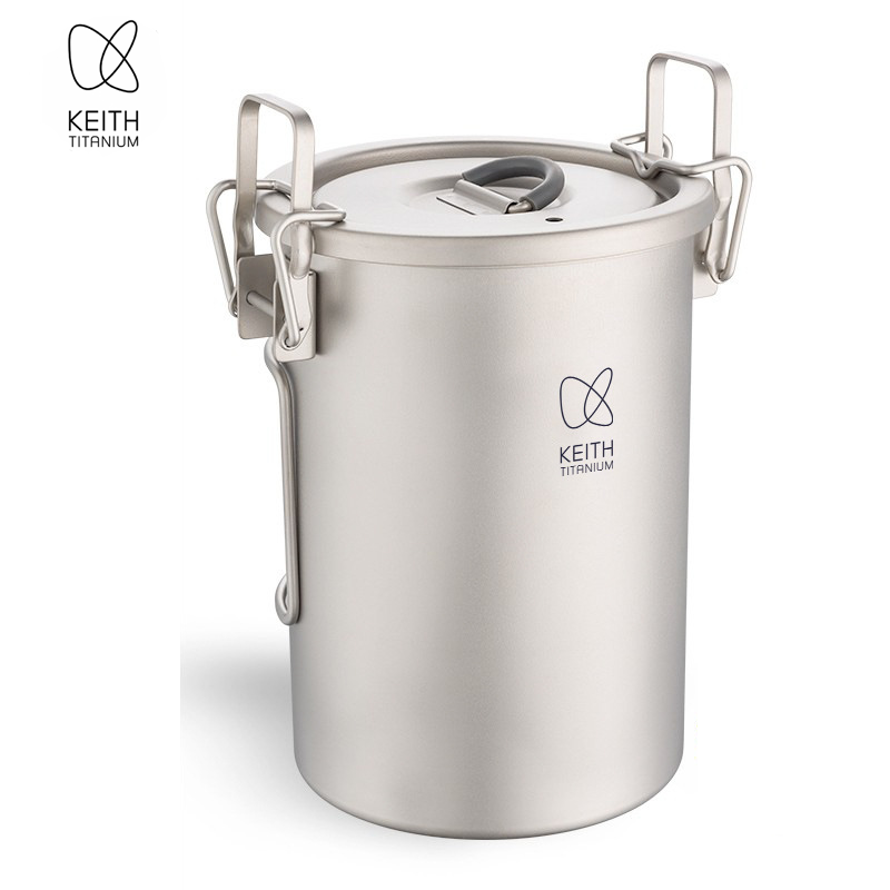 Camping Cooking Utilities - KEITH Pure Titanium Rijstkoker, 900ml Ultralichte