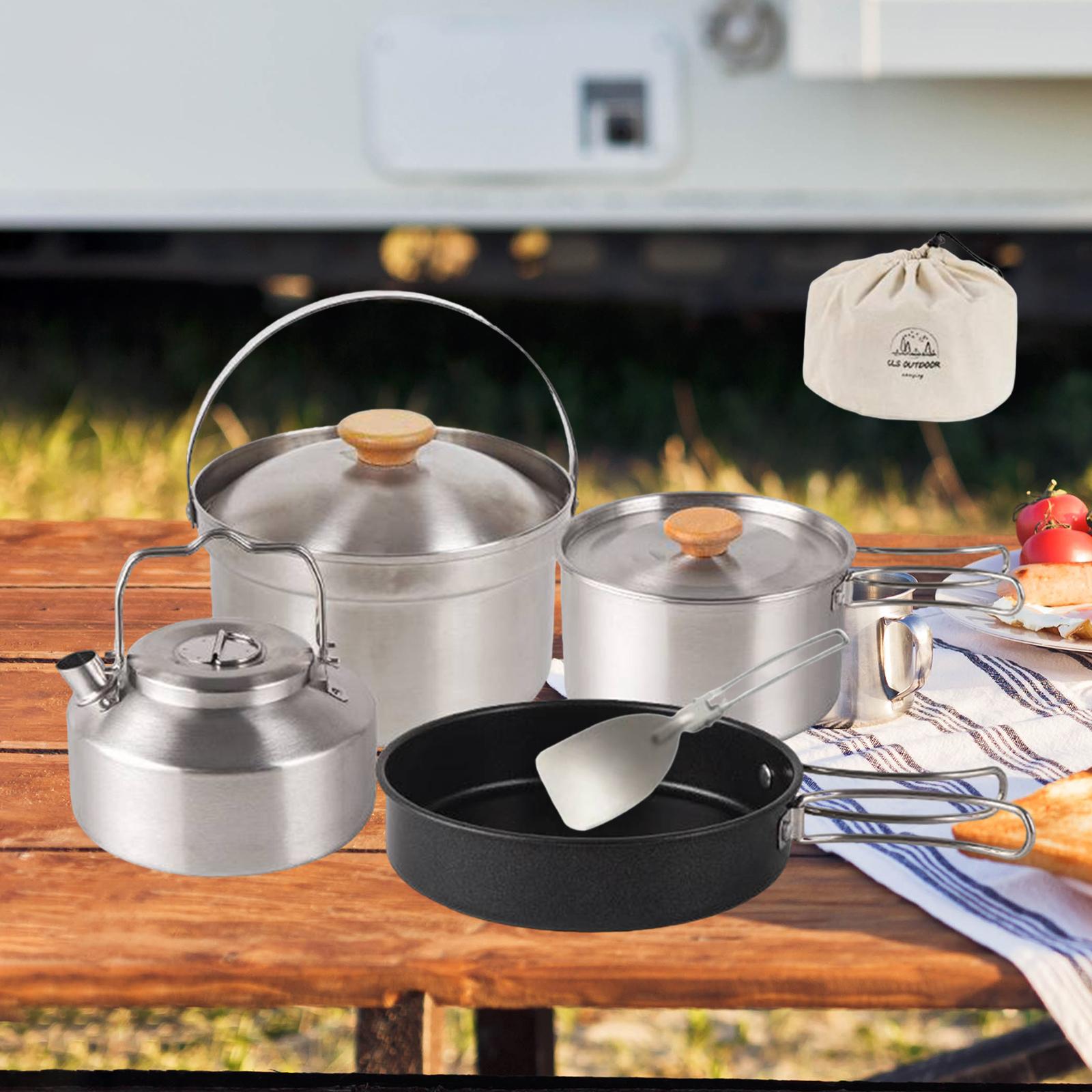 Camping Cooking Handle - Campingkookgerei Kookuitrusting Draagbare koekenpan met anti-aanbaklaag,