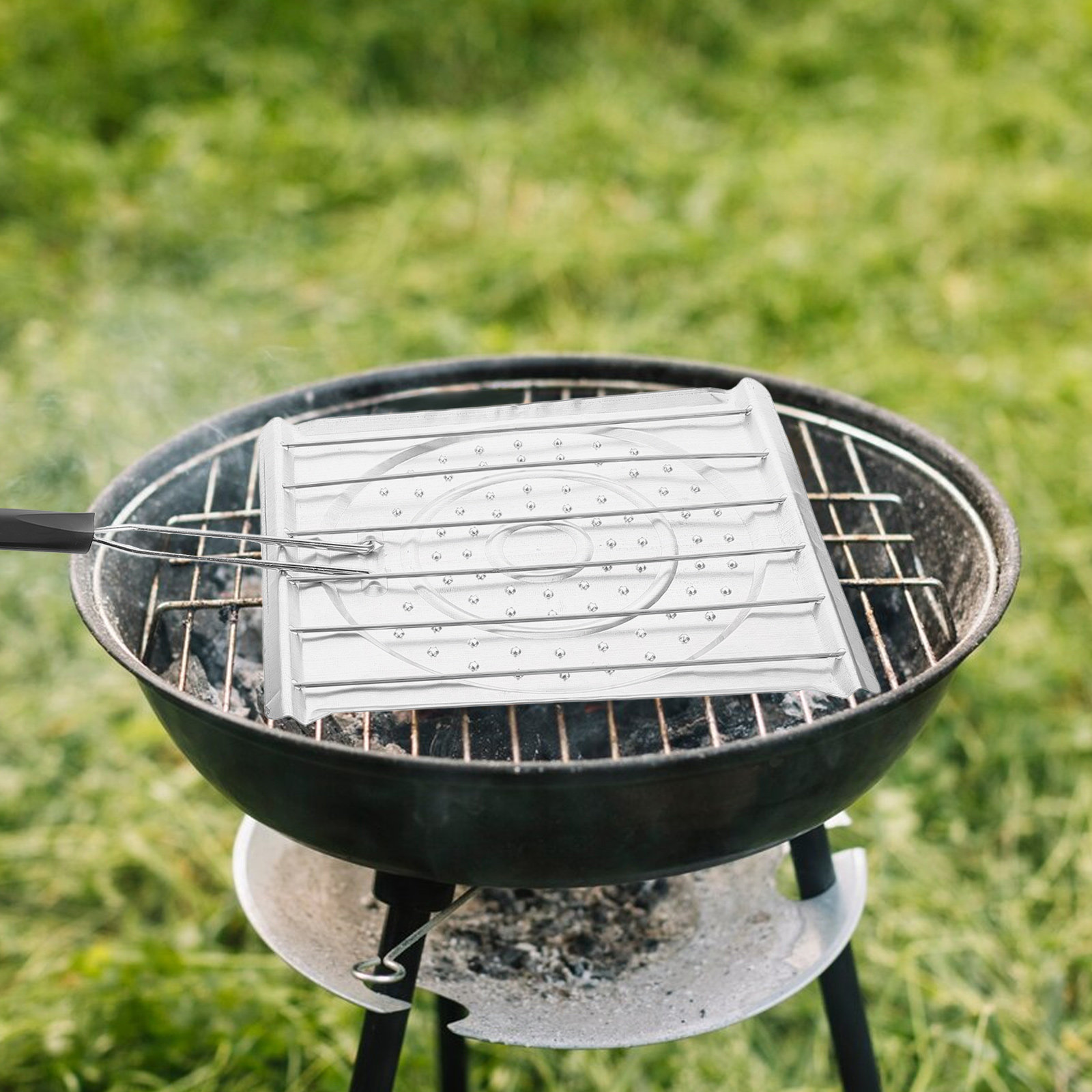 Camping Cooking Handle - Geperforeerd grillrek Opklapbaar handvat Campingbroodrooster Brood