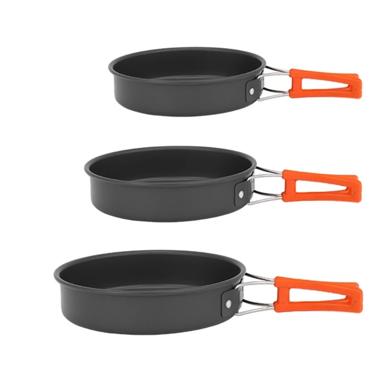 Camping Cooking Set Lightweight - Draagbare Koekenpan Met Opbergtas Met Antiaanbaklaag