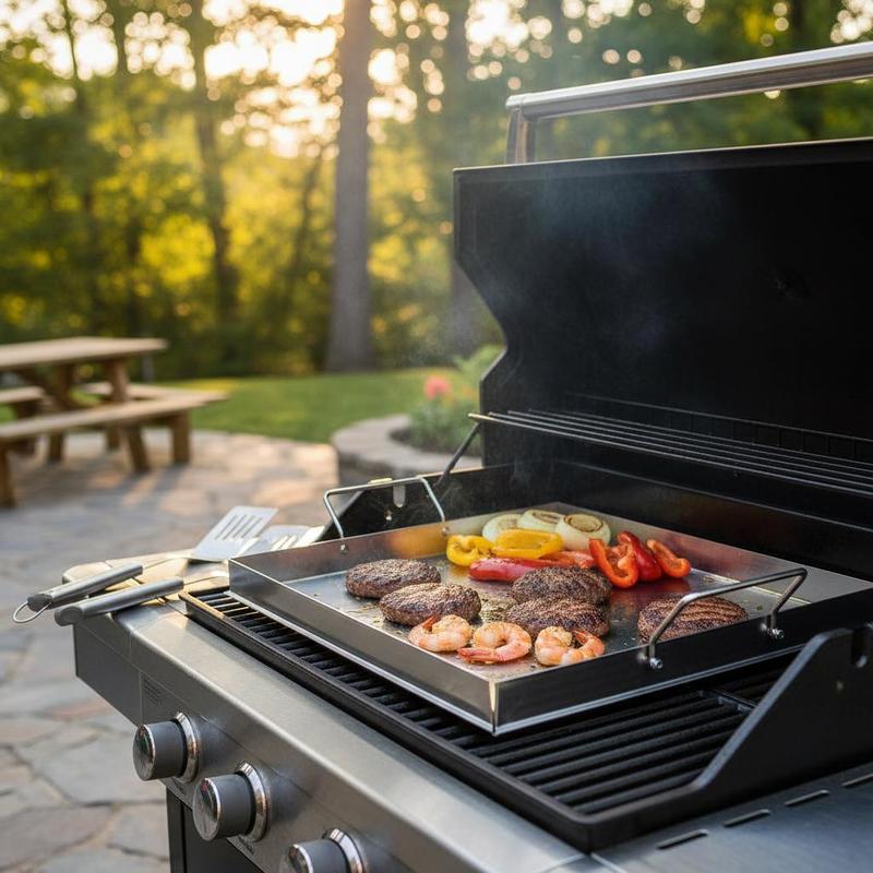 Camping Cooking Handle - Universele platte bakplaat 18x16 inch voor