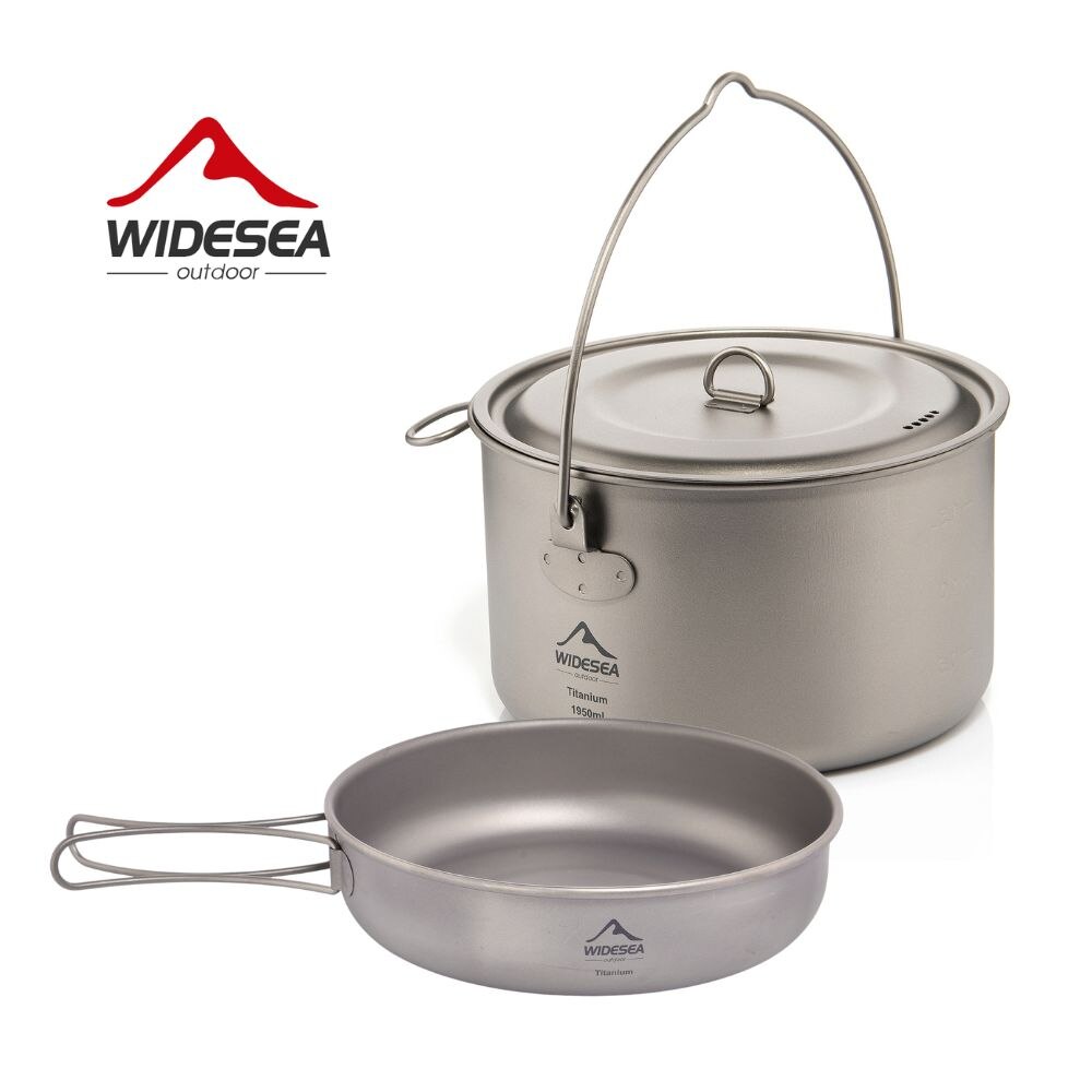 Camping Cooking Ware - Widesea Camping Tafelgerei Titanium Kookgerei Set