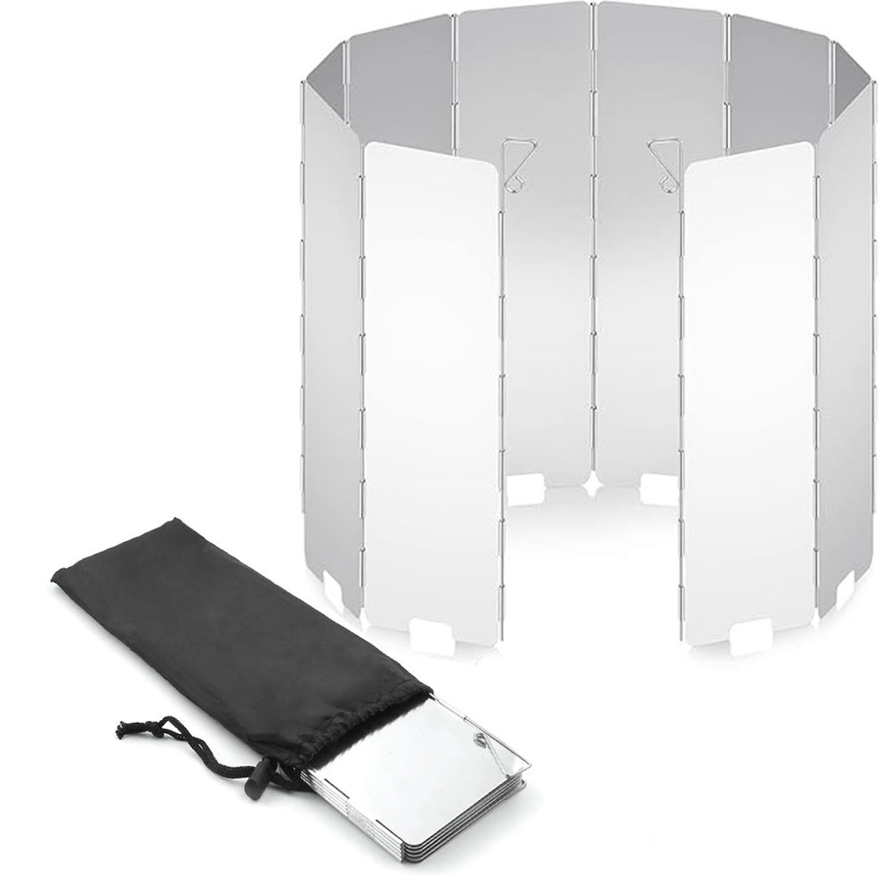 Camping Cooking Set Lightweight - Lichtgewicht opvouwbare campingkachel-windbescherming - 8/9/10/12/14/16 platen