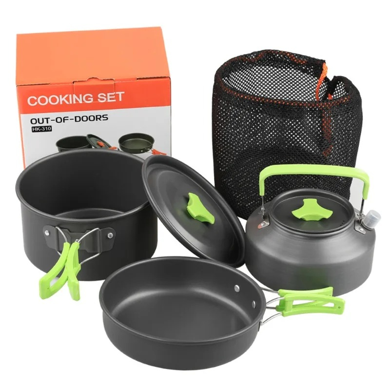 Camping Cooking Cutlery Set - Camping kookset, outdoor keukenset, aluminium draagbaar