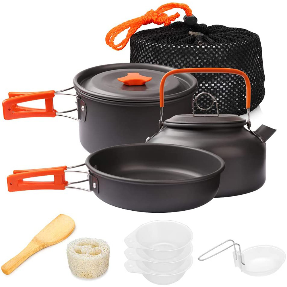 Camping Cooking Set With Bag - 1 stks/1 set Camping Kookgerei Kit