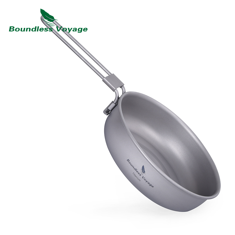 Camping Cooking Ware - Grenzeloze Voyage Ultralichte Titanium Koekenpan Met