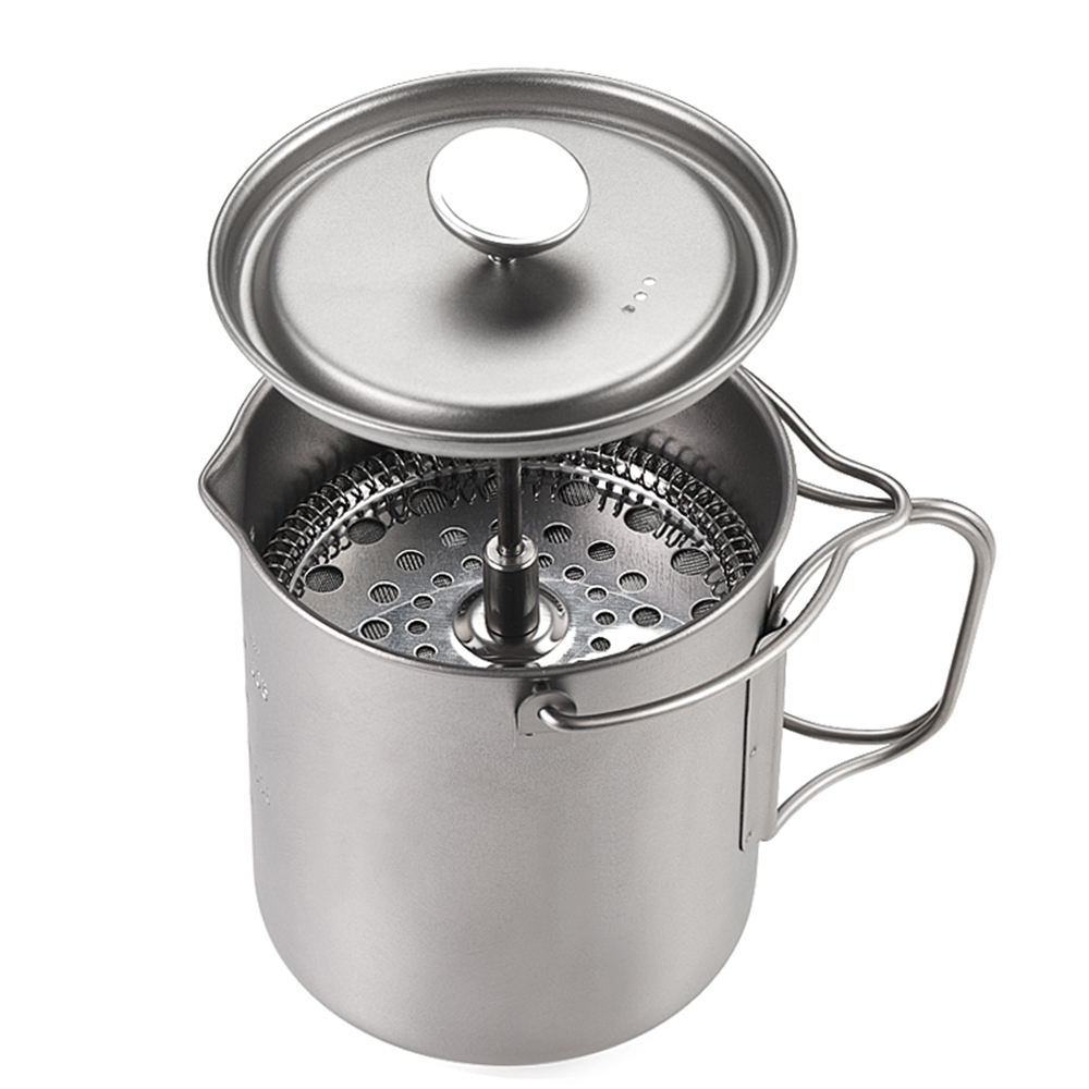 Camping Cooking Cup - Lixada 750Ml Titanium Koffiekop Mok Franse