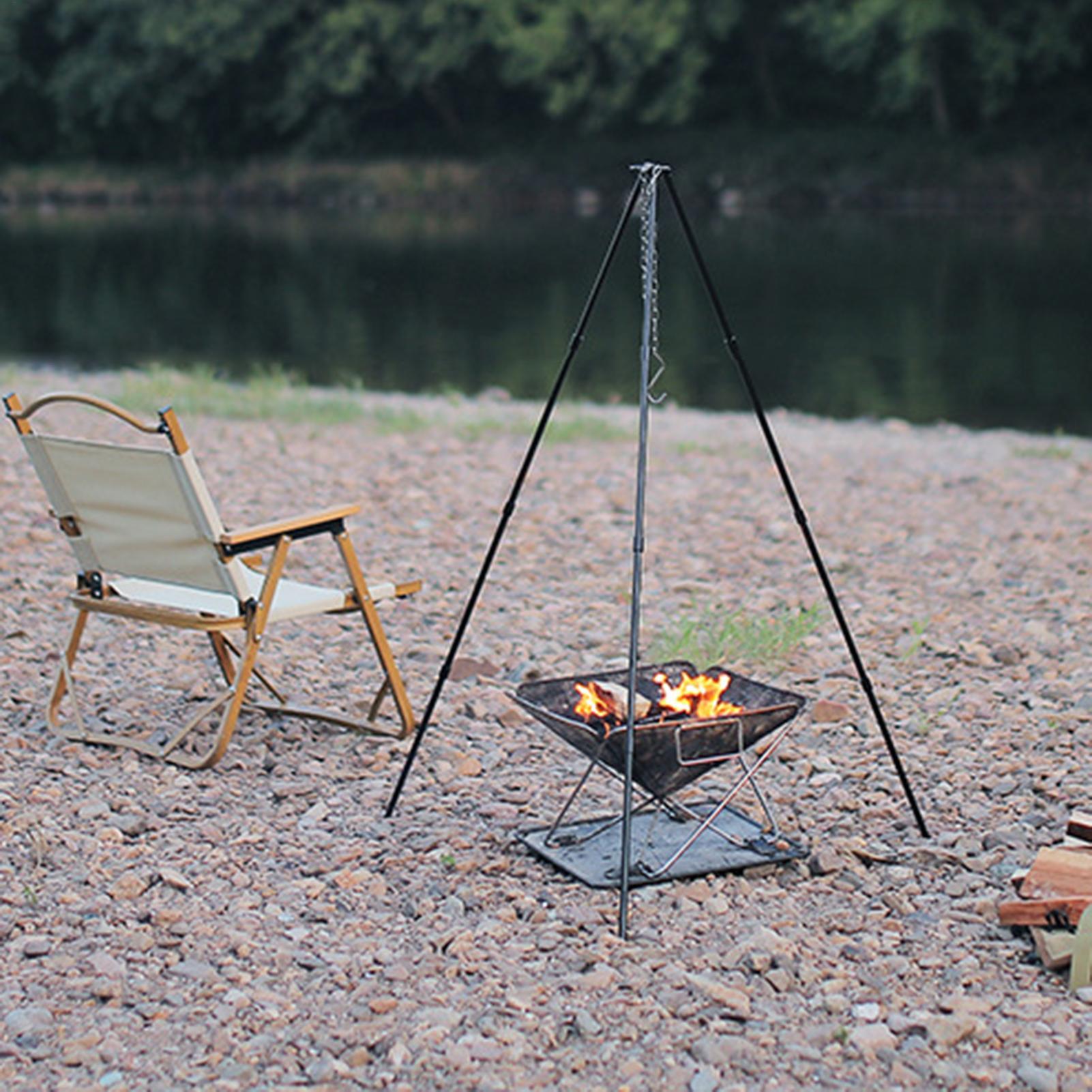 Camping Cooking Pot Tripod - Buiten grote kampvuur-tripod, draagbare campingvuur kookpot