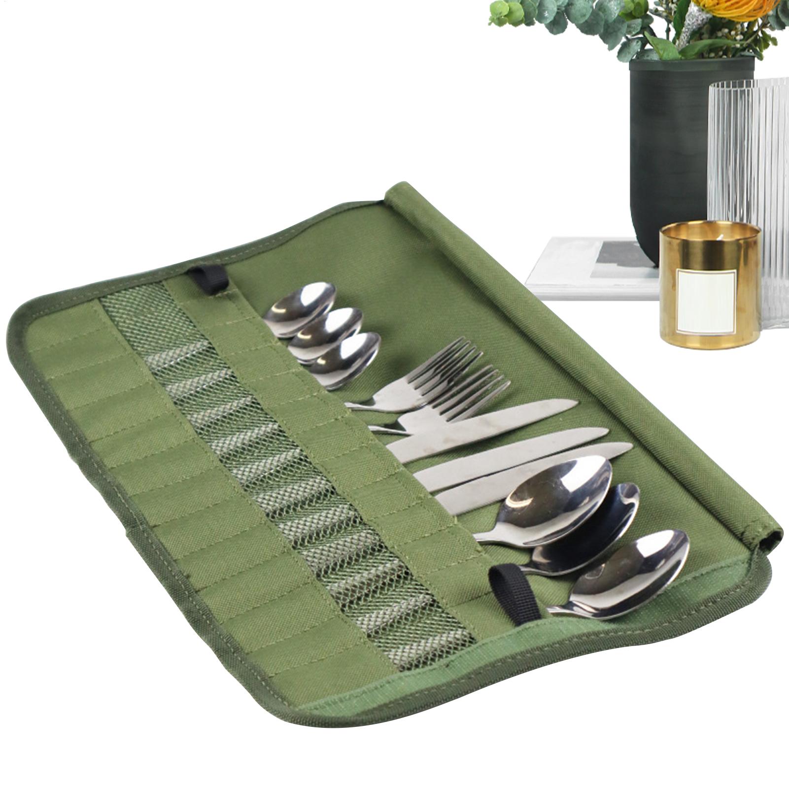 Camping Cooking Utensil Holder - Camping Servies Roll Bag Camping Reizen