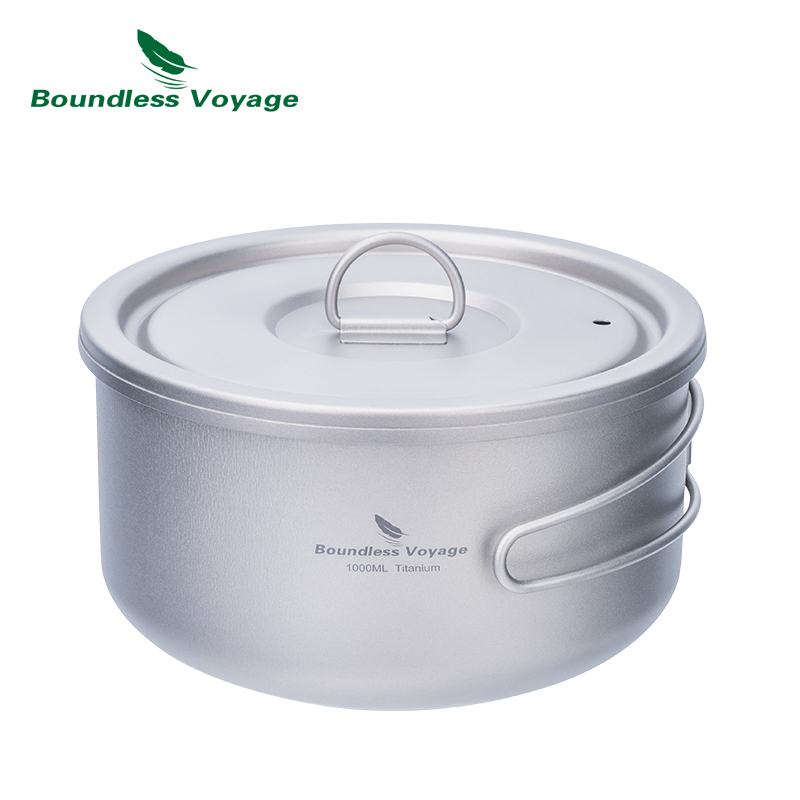 Camping Cooking Utilities - Boundless Voyage Titanium Campingpot met Deksel