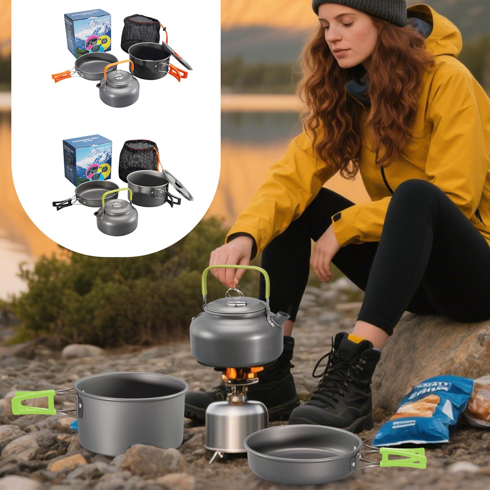 Camping Cooking Set Lightweight - Camping Kookgerei Camping Kookpot Set Non