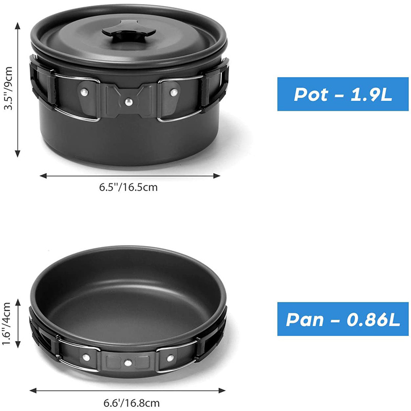 Camping Cooking Cup - 1 Set Outdoor Pot Pan Camping