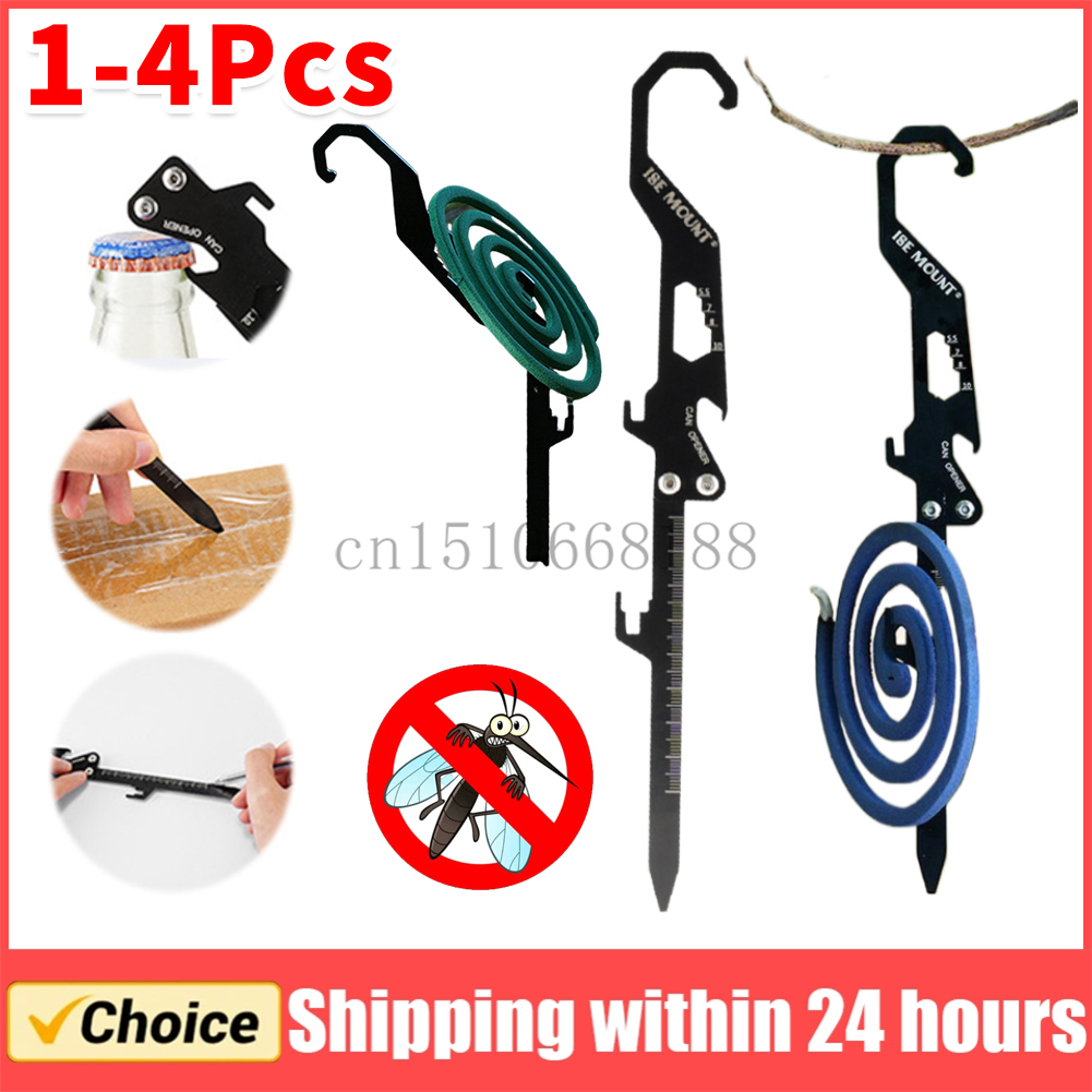 Camping Cooking Utensil Holder - 1-4 stuks roestvrijstalen muggenspoelhouder buiten multifunctioneel