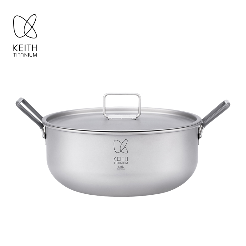 Camping Cooking Handle - KEITH 1,8L kookpot van puur titanium,