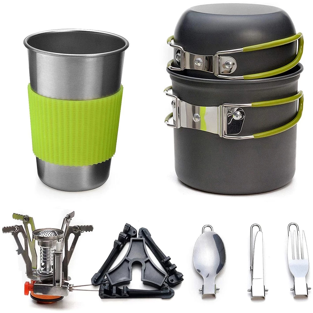 Camping Cooking Utilities - Campingpannenset met fornuis Outdoor kookset Outdoor