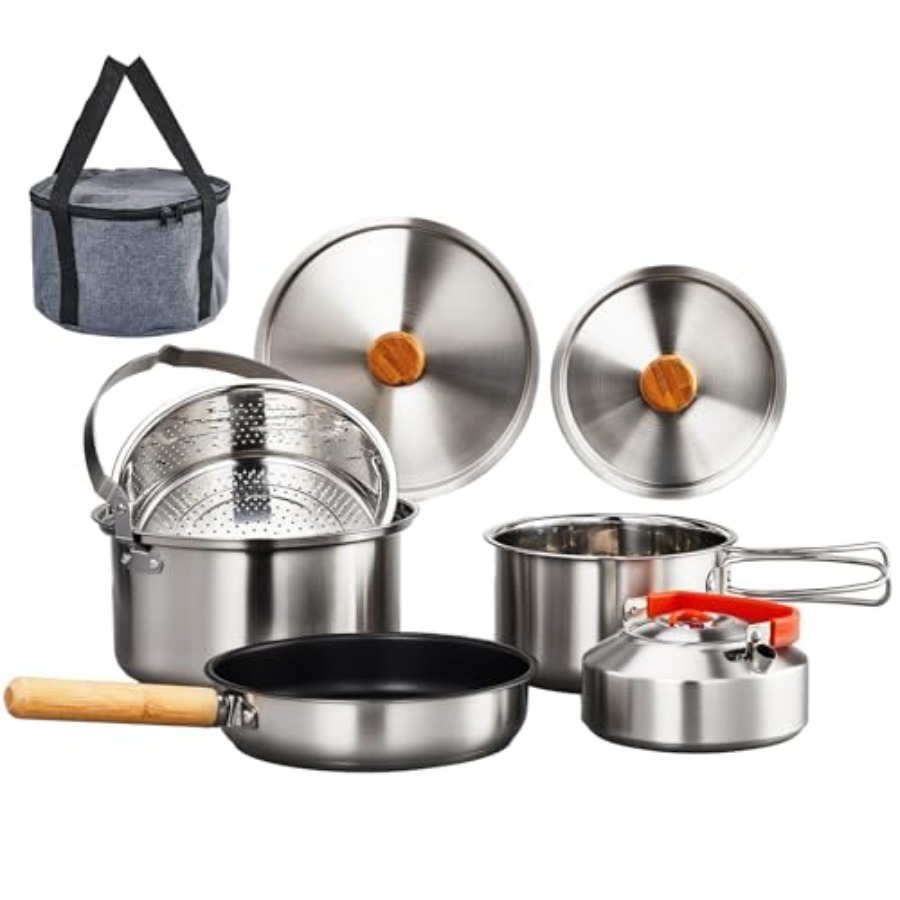 Campingkookset, lichtgewicht r - Camping Cooking Set Lightweight recensie en prijs