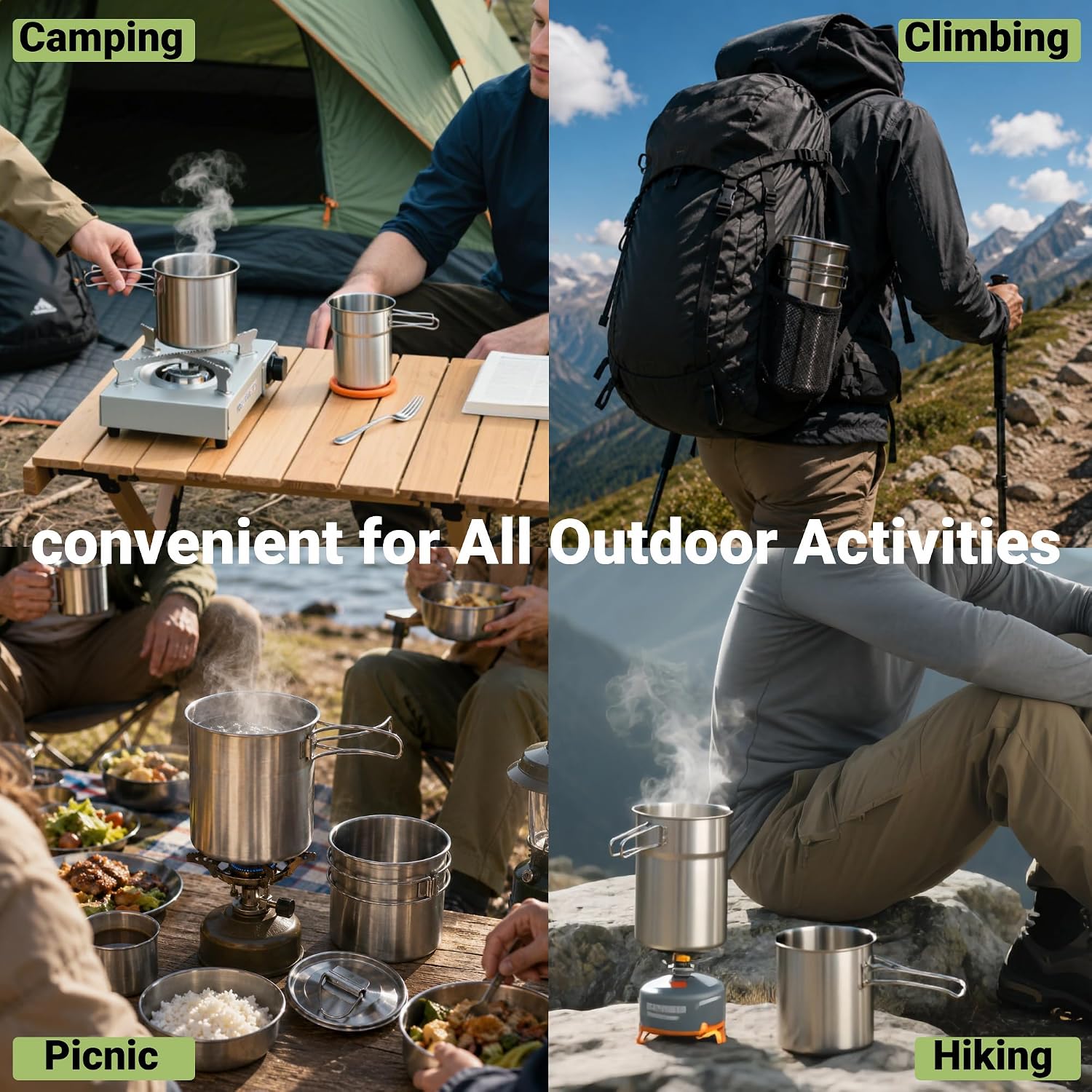 Opvouwbare campingbekers, camp - Camping Cooking Utilities recensie en prijs