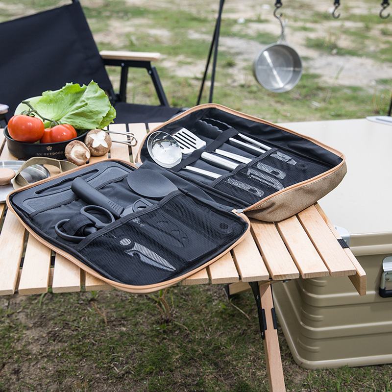 8-delige campingkeukenset met  - Camping Cooking Cutlery Set recensie en prijs