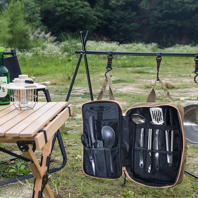 8-delige campingkeukenset met  - Camping Cooking Cutlery Set recensie en prijs