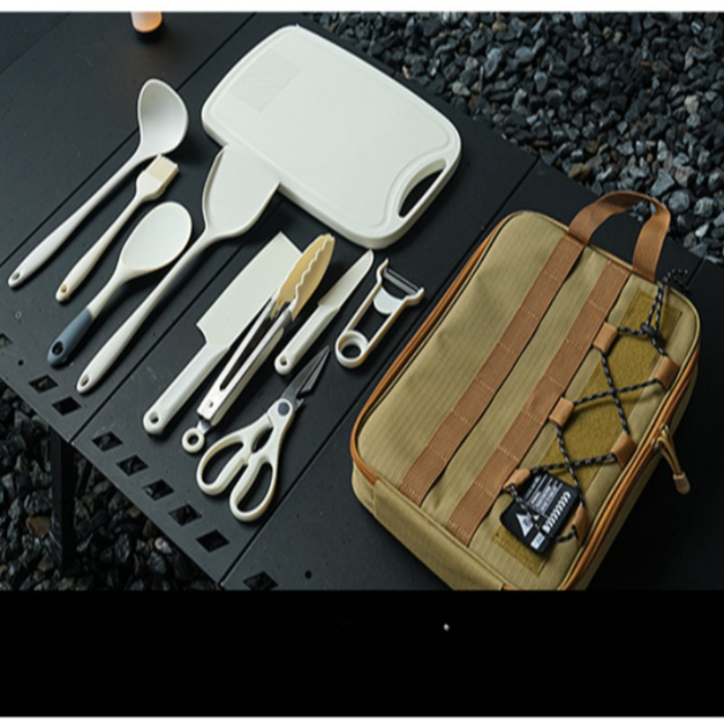 Draagbare 9-delige campingkeuk - Camping Cooking Cutlery Set recensie en prijs