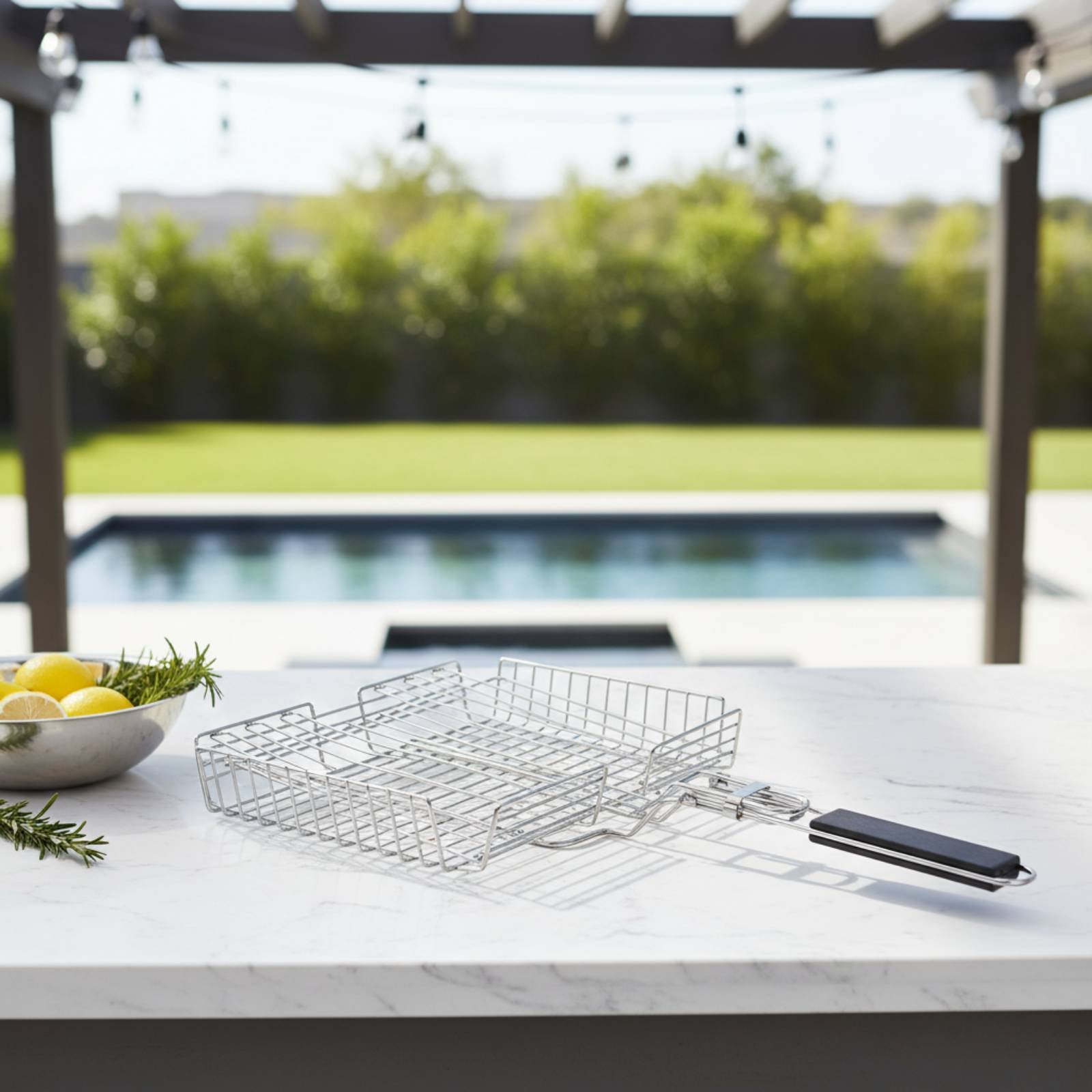 Grillmand met houten handvat D - Camping Cooking Handle recensie en prijs