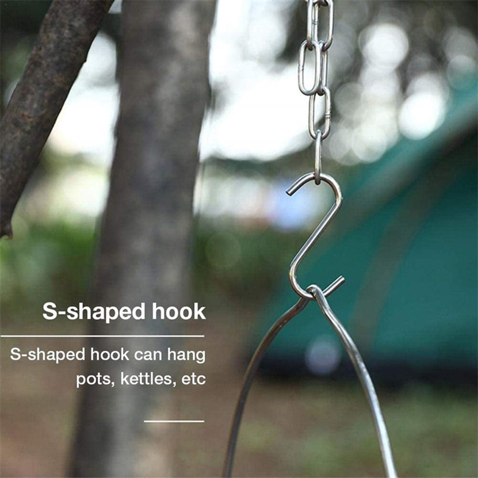 Roestvrijstalen campingstatief - Camping Cooking Pot Tripod recensie en prijs