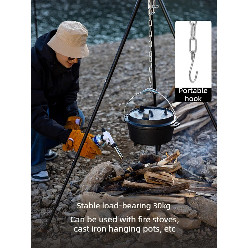 Hangende potbeugel van alumini - Camping Cooking Pot Tripod recensie en prijs