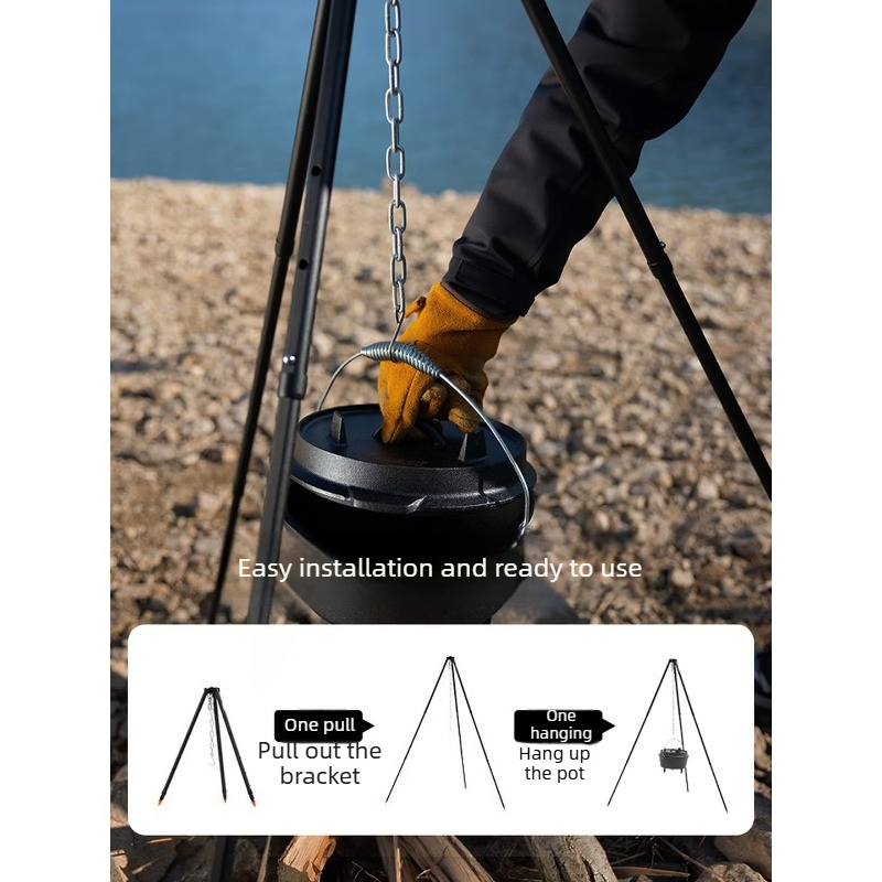 Hangende potbeugel van alumini - Camping Cooking Pot Tripod recensie en prijs