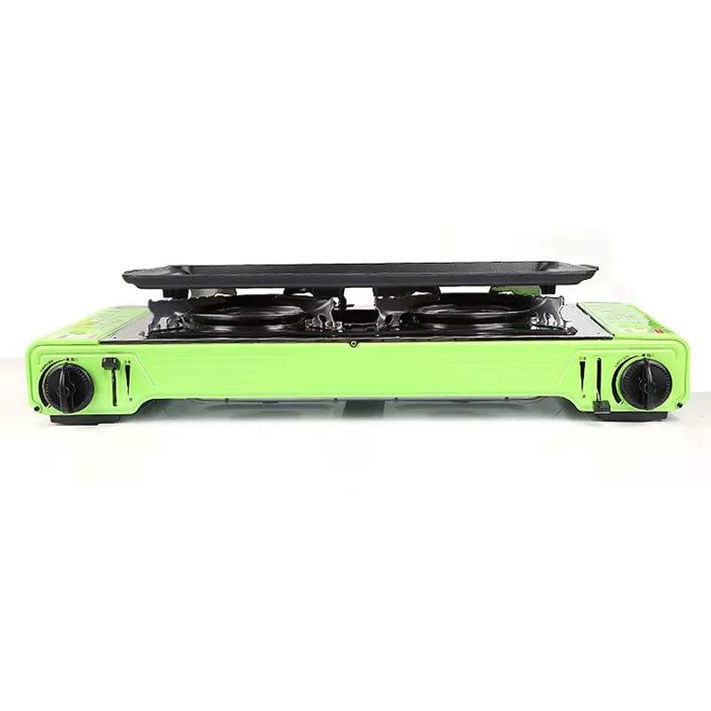 Draagbare buiten campingtafel  - Camping Double Cooking Stove recensie en prijs