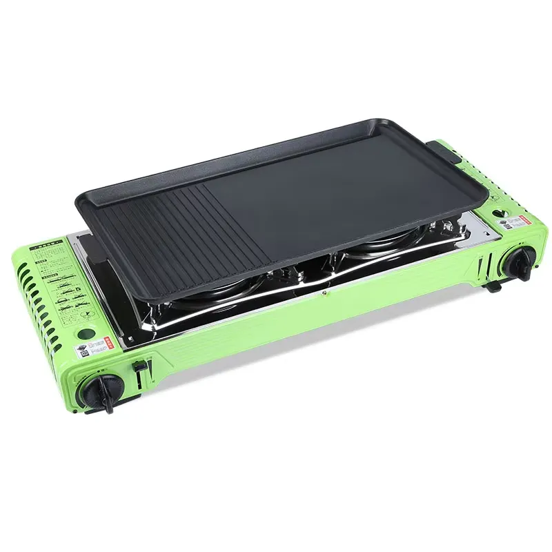 Draagbare buiten campingtafel  - Camping Double Cooking Stove recensie en prijs