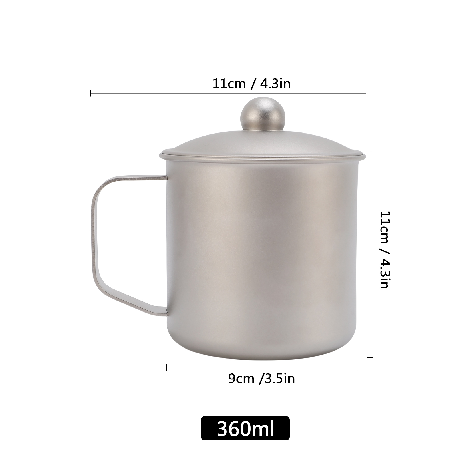 360ml Campingbeker Mat Zuiver  - Camping Cooking Cup recensie en prijs