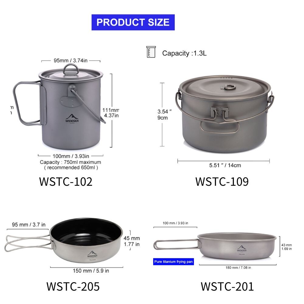 Widesea Camping Tafelgerei Tit - Camping Cooking Ware recensie en prijs