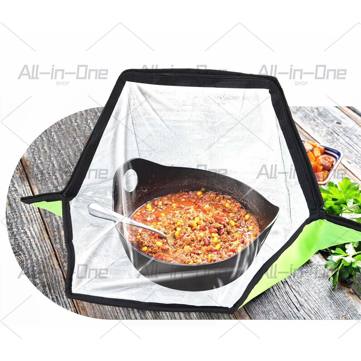 Draagbare zonneoven tas kookto - Solar Oven Camp recensie en prijs