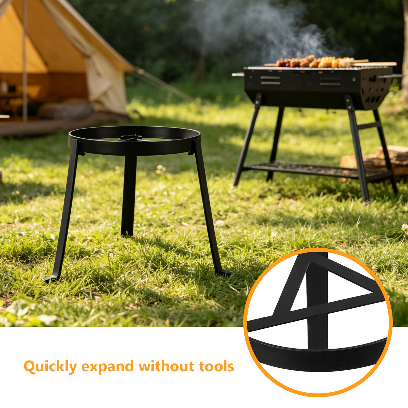 Kampvuur kookstandaard, draagb - Camping Cooking Over Fire recensie en prijs