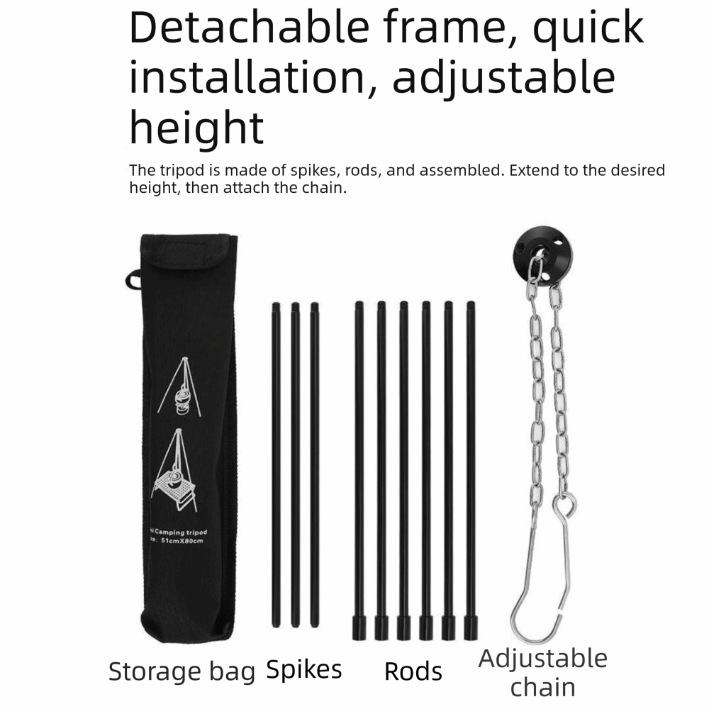 Draagbaar campingstatief Afnee - Camping Cooking Pot Tripod recensie en prijs