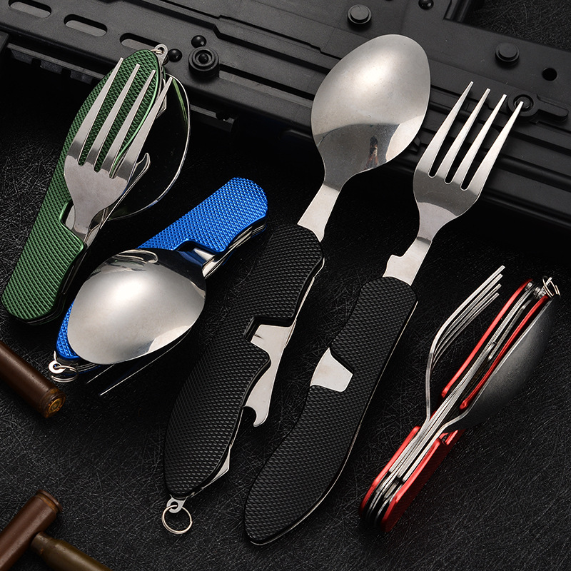 4-in-1 opvouwbare campinggerei - Camping Cooking Cutlery Set recensie en prijs