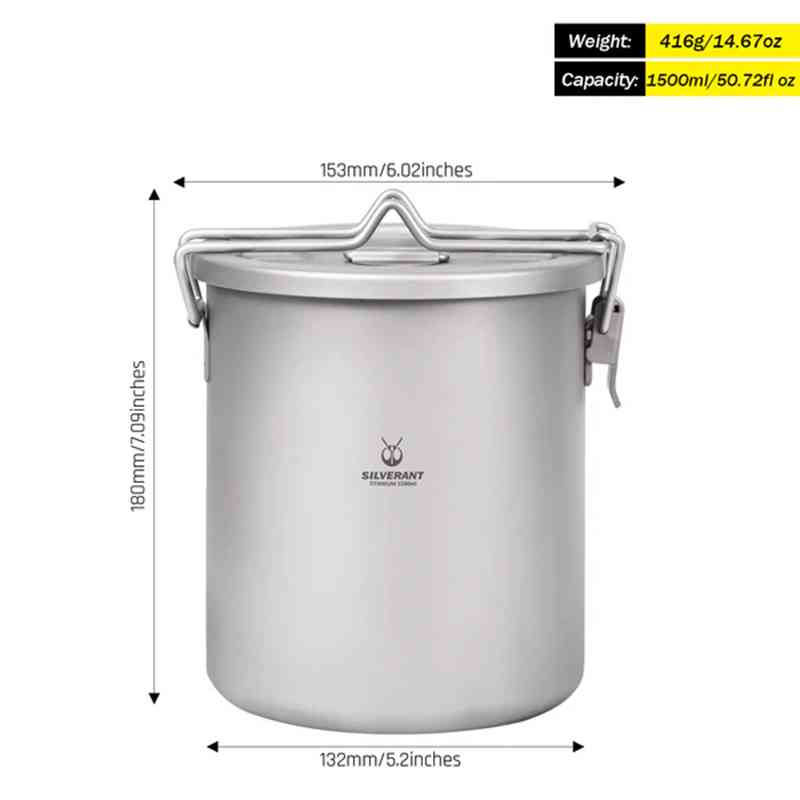 Silverant Camping Titanium Pot - Camping Cooking Set With Bag recensie en prijs
