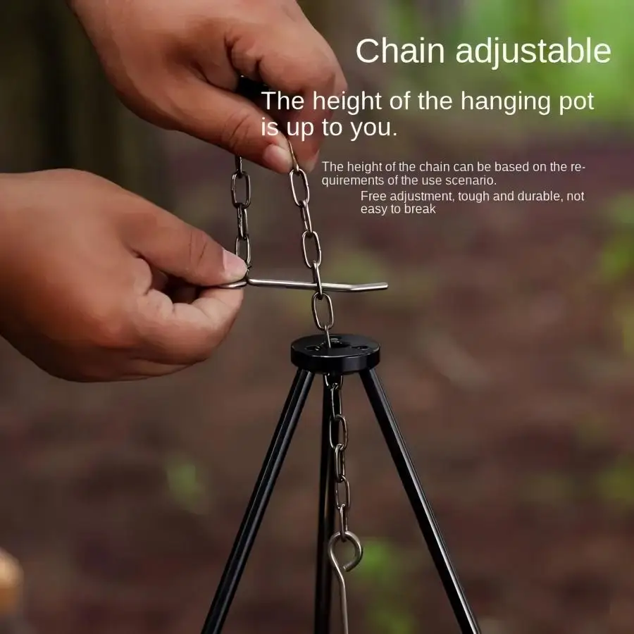 TRALOW Draagbare opvouwbare ka - Camping Cooking Pot Tripod recensie en prijs