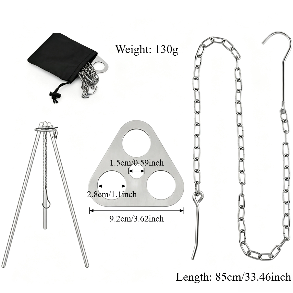 Verstelbaar campingstatief voo - Camping Cooking Pot Tripod recensie en prijs