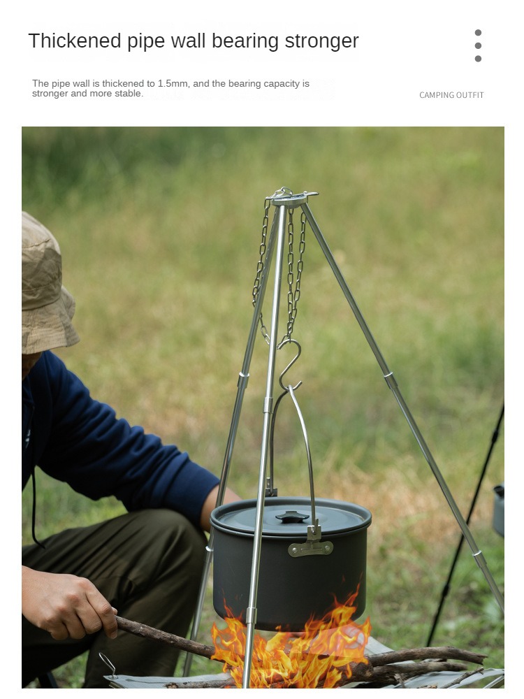 Camping Vreugdevuur Statief Dr - Camping Cooking Pot Tripod recensie en prijs