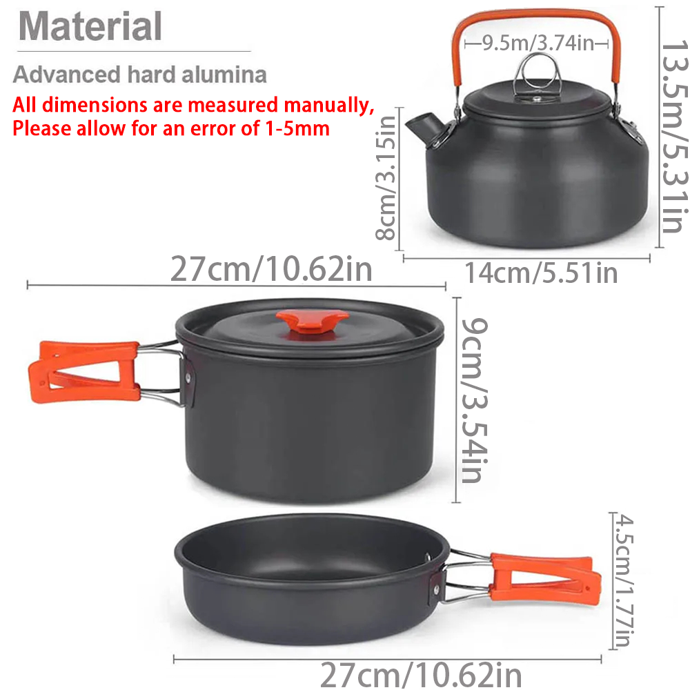 1 stks/1 set Camping Kookgerei - Camping Cooking Set With Bag recensie en prijs