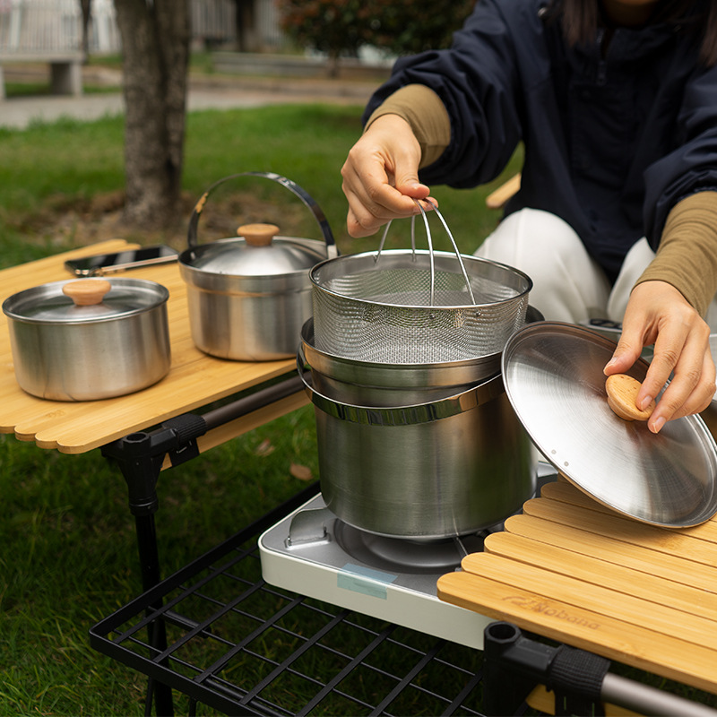 NOBANA Nieuwste Outdoor Rvs Po - Camping Cooking Set With Bag recensie en prijs