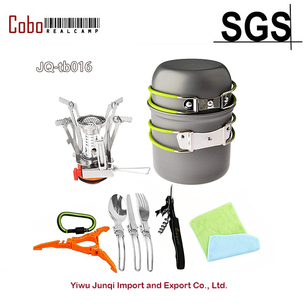 12-17Pcs Camping Kookgerei Kac - Camping Cooking Pot Tripod recensie en prijs