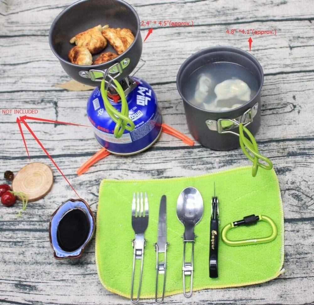 12-17Pcs Camping Kookgerei Kac - Camping Cooking Pot Tripod recensie en prijs