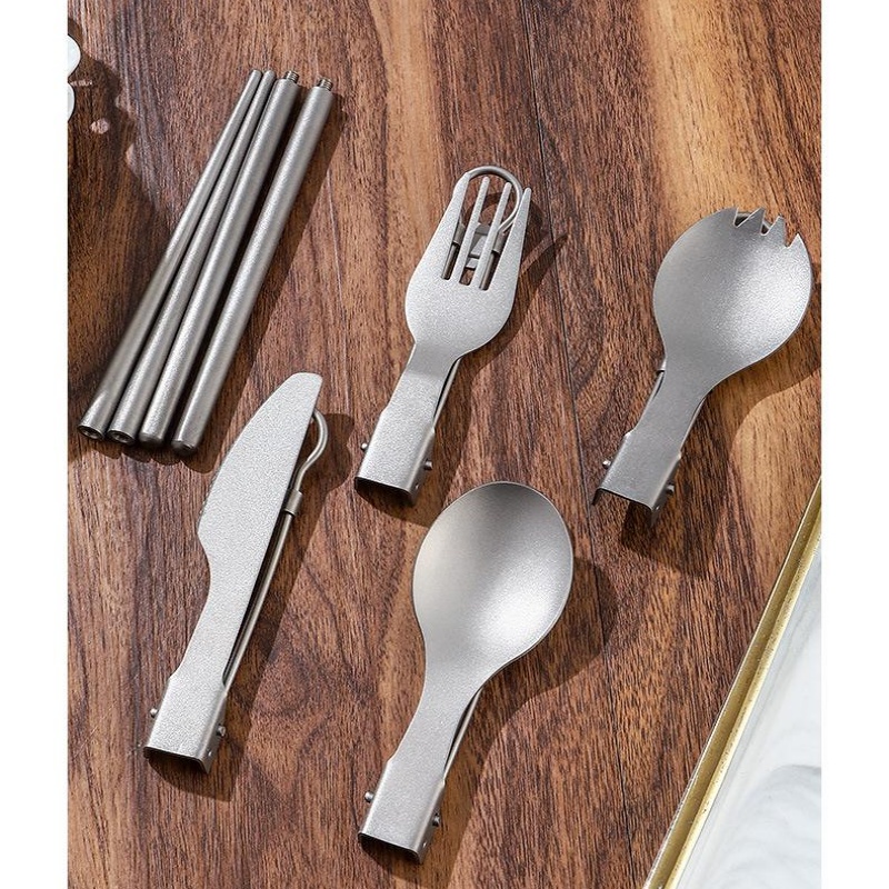 Titanium opvouwbare bestekset  - Camping Cooking Cutlery Set recensie en prijs