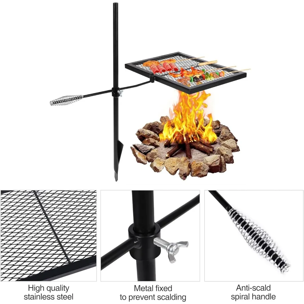 %a Draaibare kampvuurgrill, ro - Camping Cooking Over Fire recensie en prijs