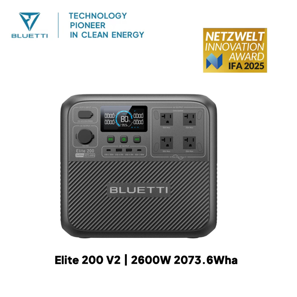 【Renew】BLUETTI Elite 200 V2 dr - Solar Oven Camp recensie en prijs