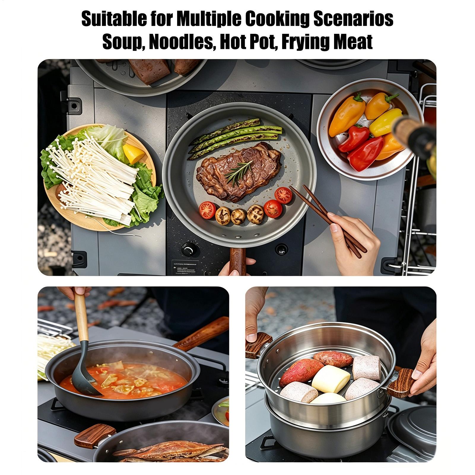 Campingpot Draagbare grote lic - Camping Double Cooking Stove recensie en prijs