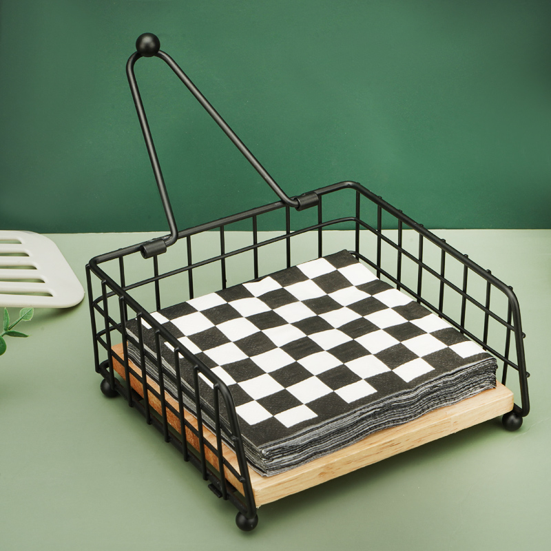 Vierkante houten servethouder, - Camping Cooking Utensil Holder recensie en prijs