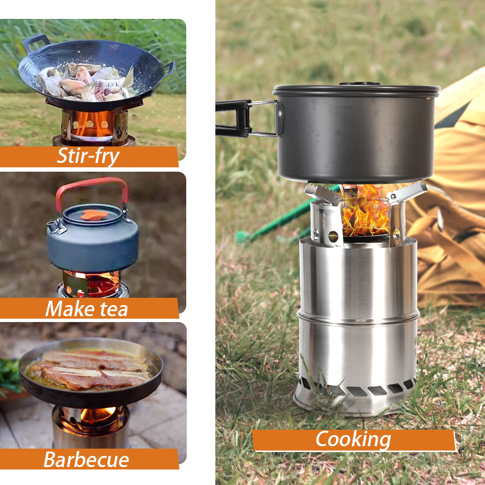 Draagbare houtkachel voor buit - Camping Double Cooking Stove recensie en prijs